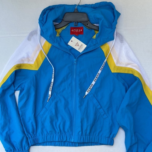 New GUESS Women’s Color block Windbreaker - Picture 3 of 6